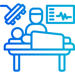 "Operation theatre with surgeon and patient at the best hospital in Khandwa Road Indore"