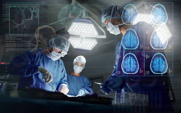 Surgeons performing brain surgery with advanced imaging technology at the best hospital in Khandwa Road Indore.